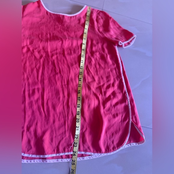 J. Crew Women’s Silk Coral Red Shirt Blouse top tee silk size 2 - Picture 9 of 15